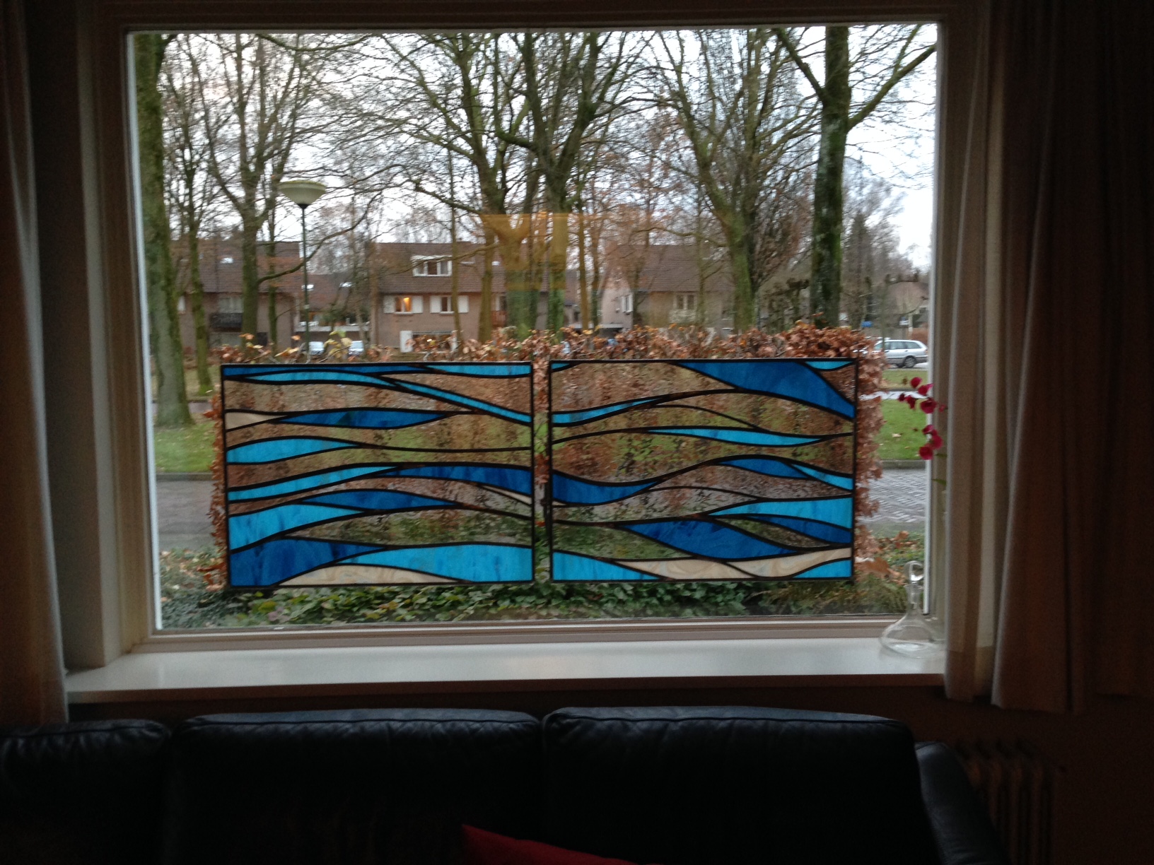 Twee raam panelen “Landschap”
